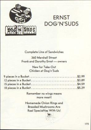 Dog n Suds - From Coldwater High Year Book 1974 (newer photo)